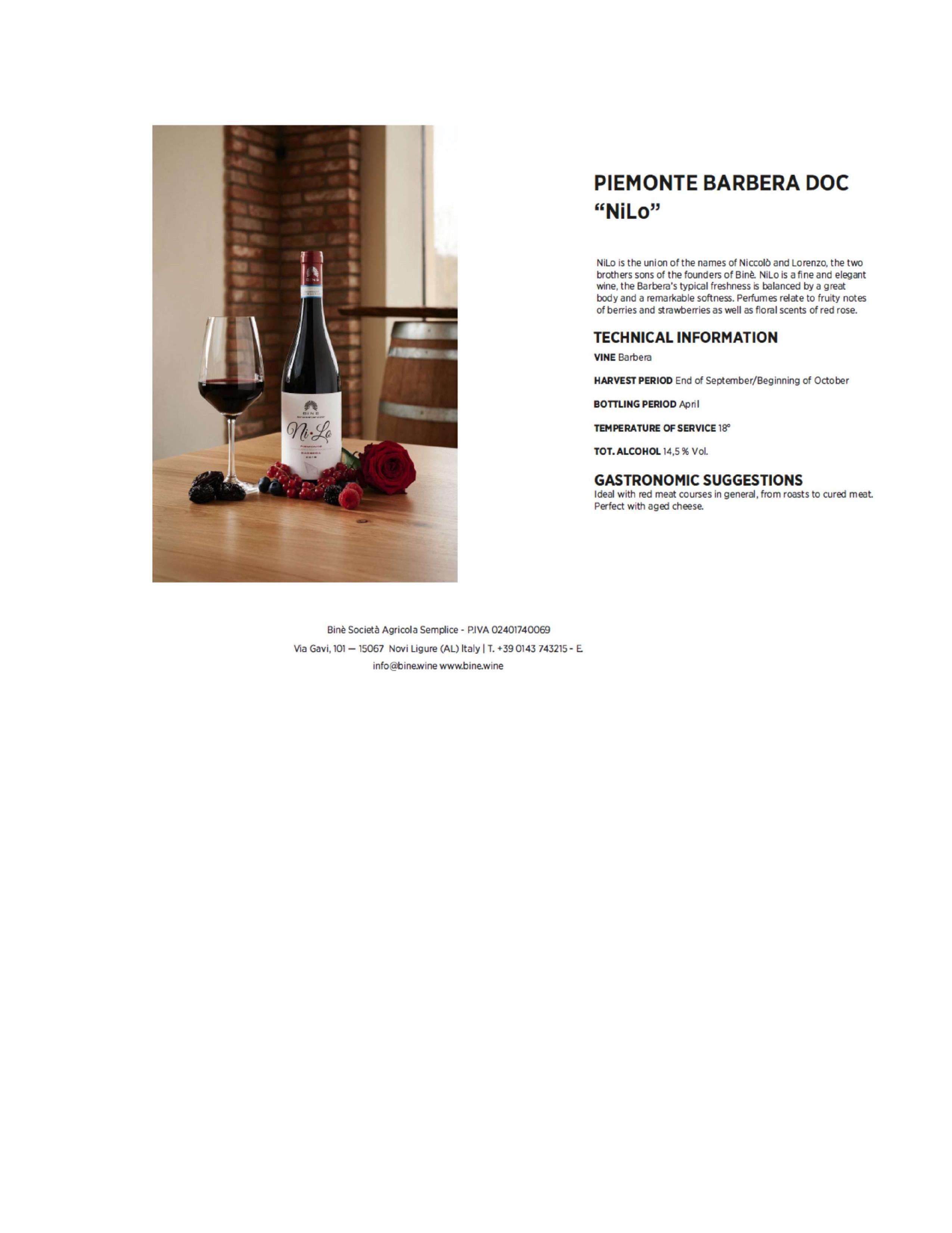 barbera doc NiLo