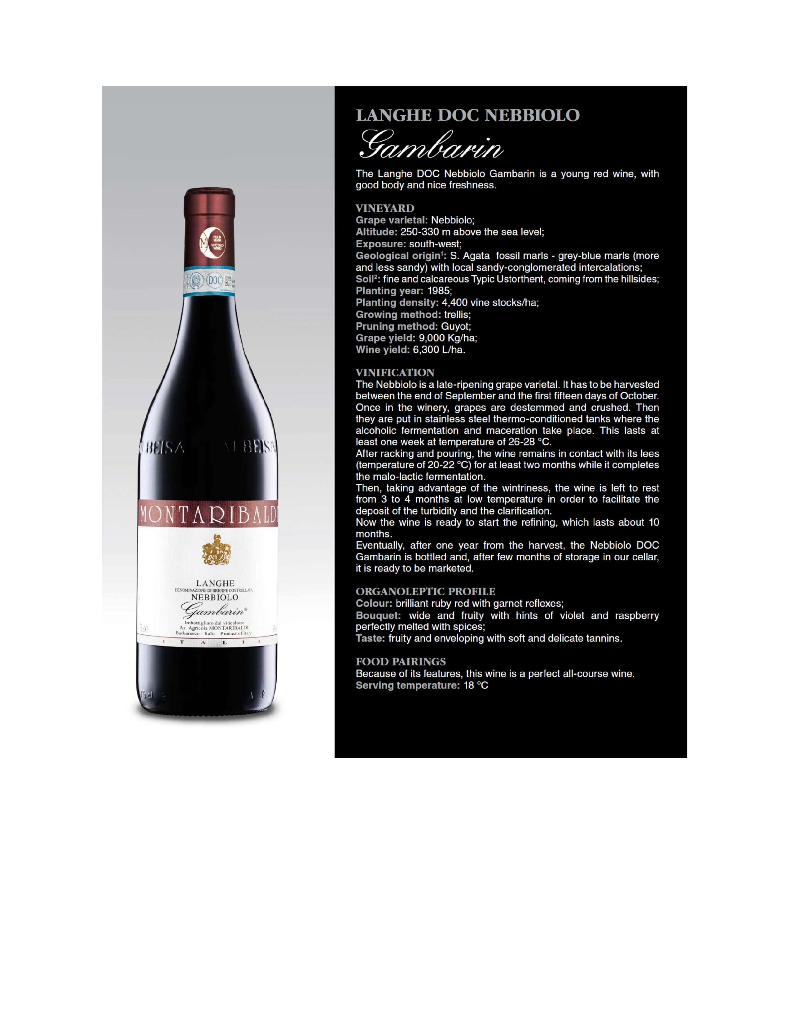 langhe doc nebbiolo Gambarin