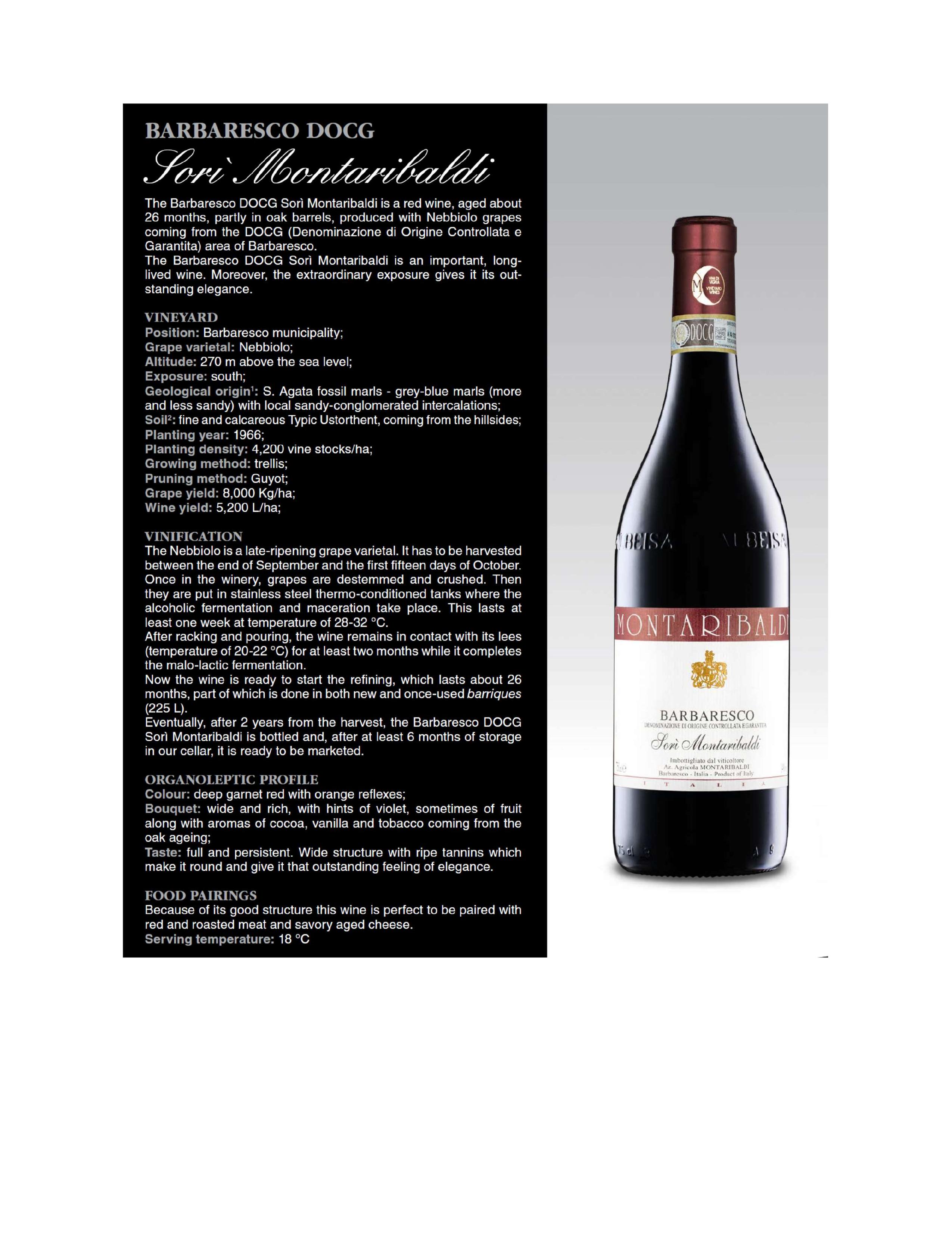 barbaresco docg Sor Montaribaldi 