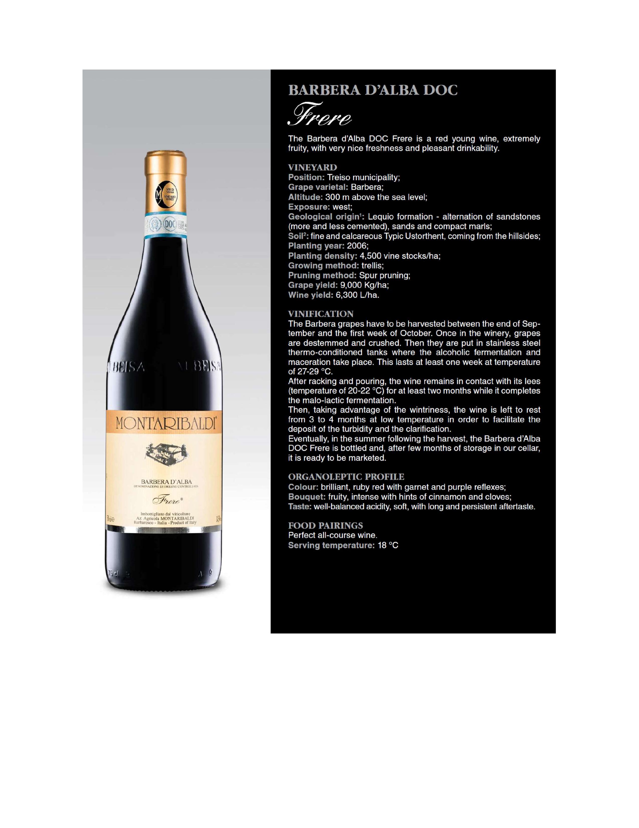 barbera d'alba doc Frere
