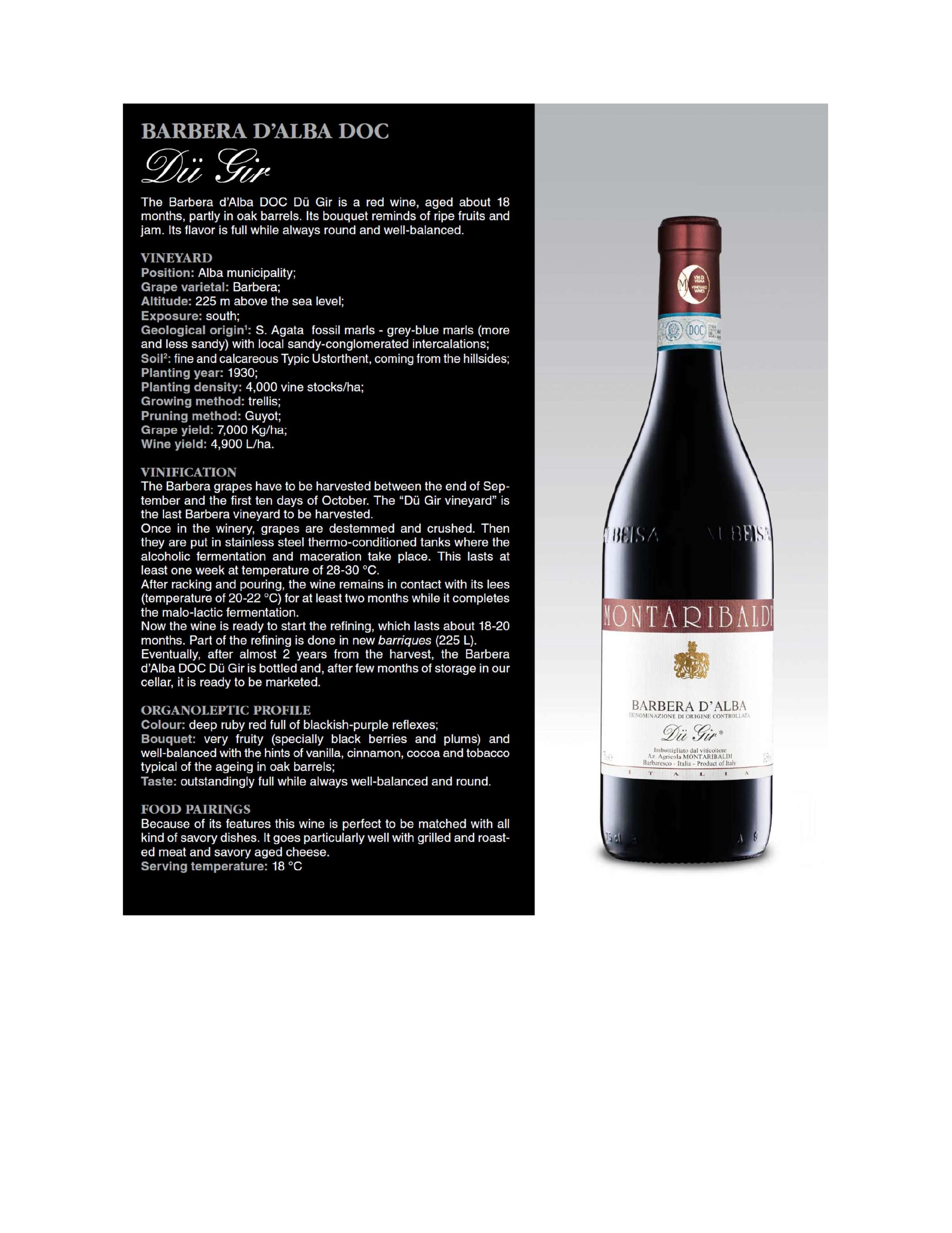 barbera d'alba doc D Gir