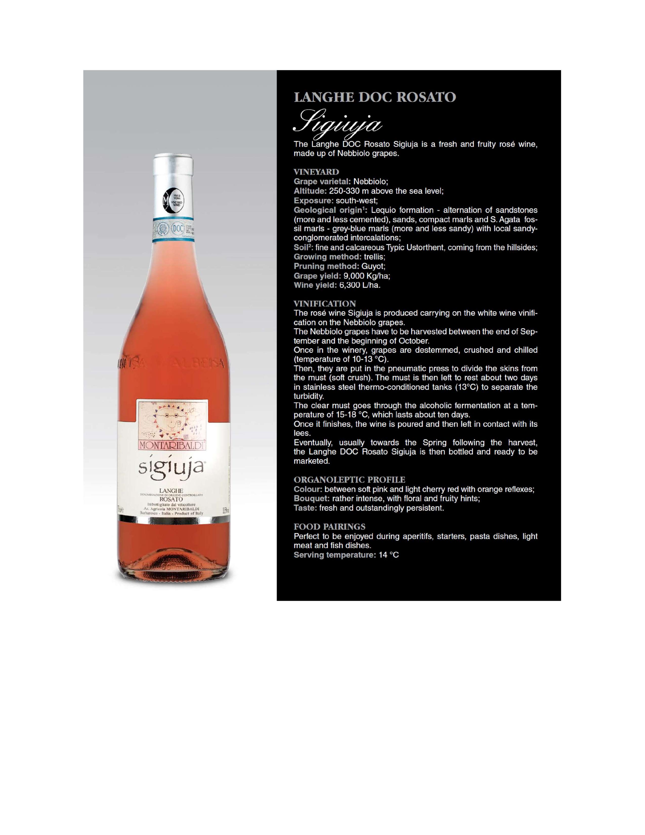langhe doc rosato Sigiuja