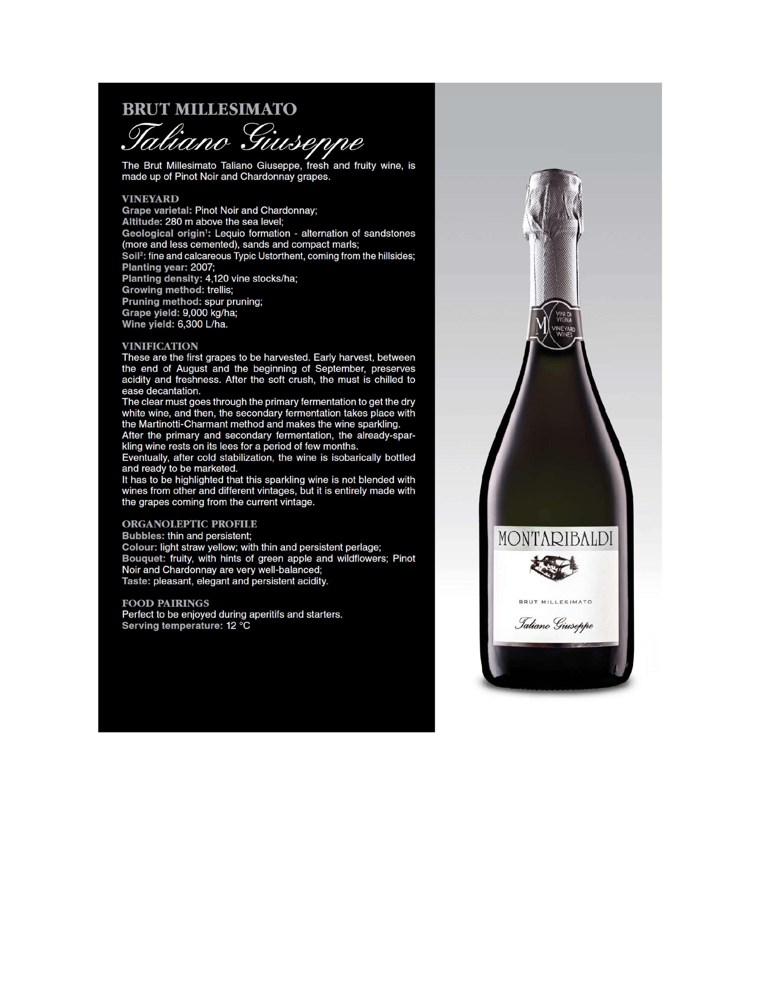 brut millesimato taliano giuseppe